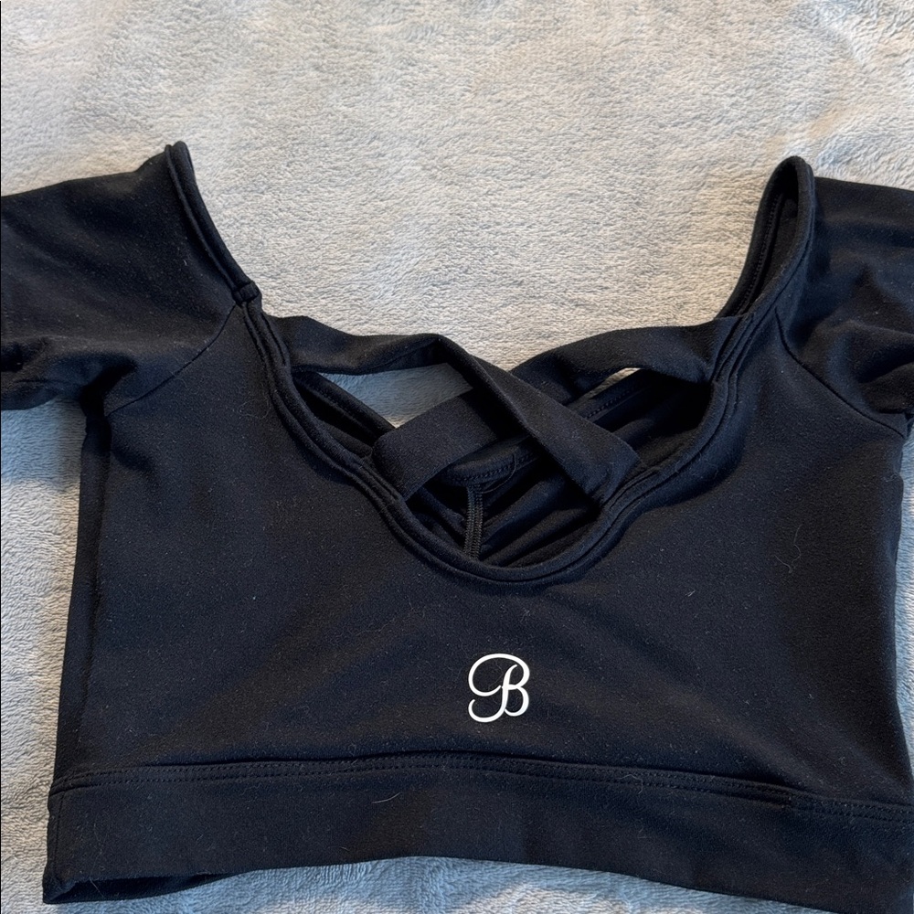 Rare Bombshell Sportswear Off The Shoulder Crop Top Black Size XS - Picture 6 of 13